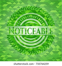 Noticeable green mosaic emblem
