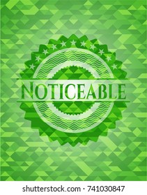 Noticeable green mosaic emblem