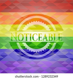 Noticeable lgbt colors emblem 