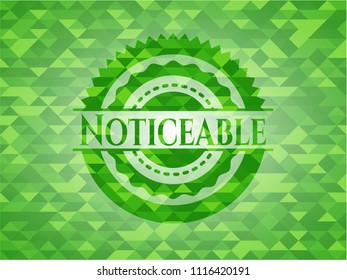 Noticeable realistic green mosaic emblem
