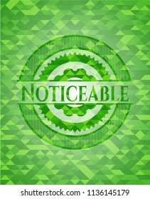 Noticeable realistic green mosaic emblem
