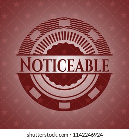 Noticeable realistic red emblem