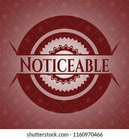 Noticeable retro style red emblem