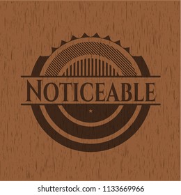 Noticeable retro style wood emblem