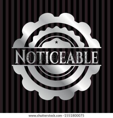 Noticeable silvery emblem or badge. Vector Illustration. Mosaic.