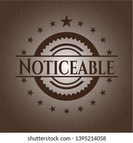 Noticeable wood icon or emblem. Vector Illustration.