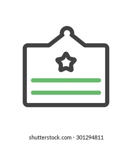 Noticeboard, hoarding, board, noticeicon vector image. Can also be used for Education, Academics and Science. Suitable for use on web apps, mobile apps, and print media.