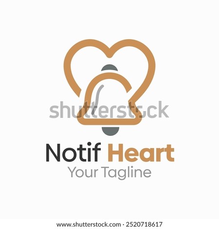 Notif Heart Logo Design Template. Good for Business, Agency, Community and Organization