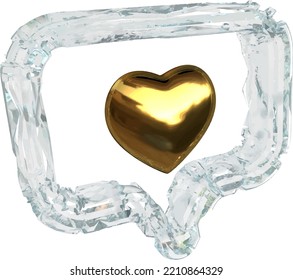 Notification with a 3d heart inside