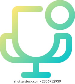 Notification about competition pixel perfect gradient linear ui icon. Mobile app for sports betting. Line color user interface symbol. Modern style pictogram. Vector isolated outline illustration