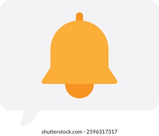 Notification Alert Bell Icon Vector Flat Illustration