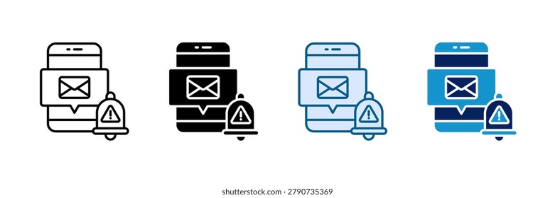 Notification Alert Icon Set Multiple Style Collection