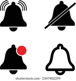 Anzeige-, Alarm- und Mute-Bell-Symbol