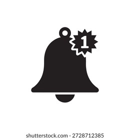 Notification alert and system update silhouette icon for user messages