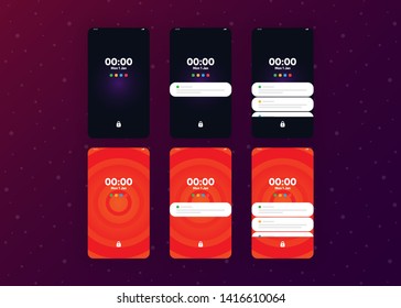 Notification Alerts on Smartphone Home Screen Phone User Interface User Experience UI Template Vector Illustration