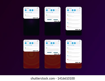 Notification Alerts on Smartphone Home Screen Phone User Interface User Experience UI Template Vector Illustration