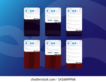 Notification Alerts on Smartphone Home Screen Phone User Interface User Experience UI Template Vector Illustration