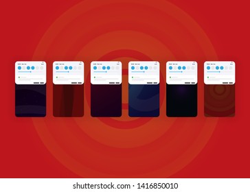 Notification Alerts on Smartphone Home Screen Phone User Interface User Experience UI Template Vector Illustration