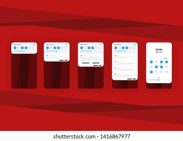Notification Alerts on Smartphone Home Screen Phone User Interface User Experience UI Template Vector Illustration