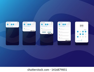 Notification Alerts on Smartphone Home Screen Phone User Interface User Experience UI Template Vector Illustration