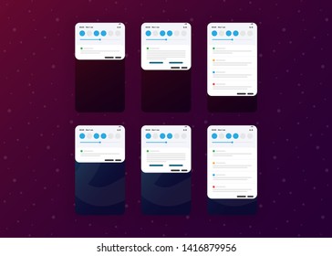 Notification Alerts on Smartphone Home Screen Phone User Interface User Experience UI Template Vector Illustration