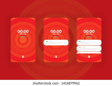 Notification Alerts on Smartphone Home Screen Phone User Interface User Experience UI Template Vector Illustration