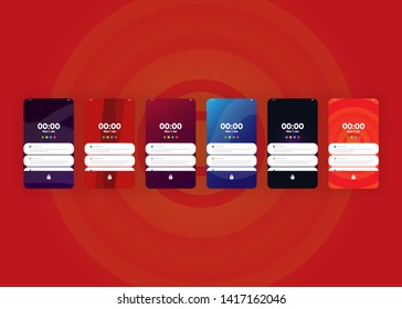 Notification Alerts on Smartphone Home Screen Phone User Interface User Experience UI Template Vector Illustration