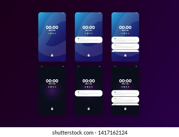 Notification Alerts On Smartphone Home Screen Phone User Interface User Experience UI Template Vector Illustration