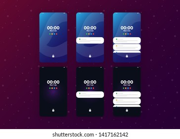 Notification Alerts on Smartphone Home Screen Phone User Interface User Experience UI Template Vector Illustration