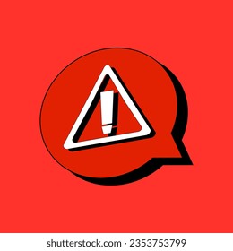 Notification allert sms red bubble vector