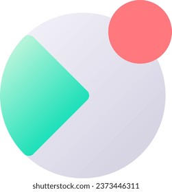 Notification from analytic app pixel perfect flat gradient two-color ui icon. Business tool online. Simple filled pictogram. GUI, UX design for mobile application. Vector isolated RGB illustration