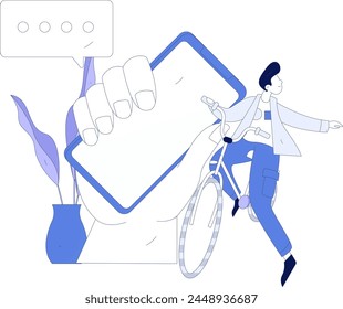 Notification announcement vector creative flat hand drawn illustration
