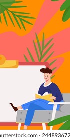 Notification announcement vector creative flat hand drawn illustration
