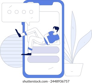 Notification announcement vector creative flat hand drawn illustration
