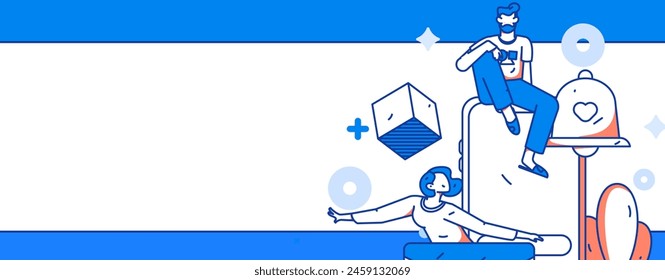 Notification announcement vector creative flat hand drawn illustration
