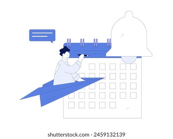 Notification announcement vector creative flat hand drawn illustration
