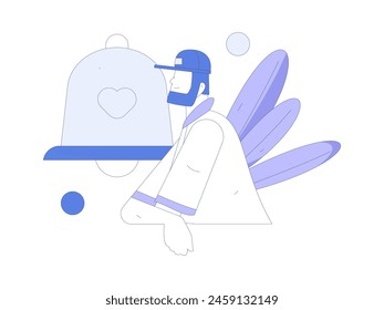 Notification announcement vector creative flat hand drawn illustration
