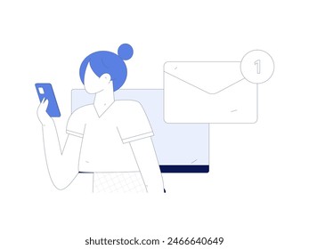 Vector de anuncio de notificación ilustración dibujada a mano plana creativa
