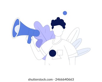 Notification announcement vector creative flat hand drawn illustration

