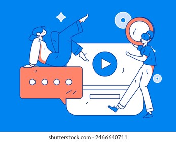 Notification announcement vector creative flat hand drawn illustration
