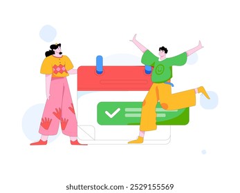 Notification announcement vector creative flat hand drawn illustration
