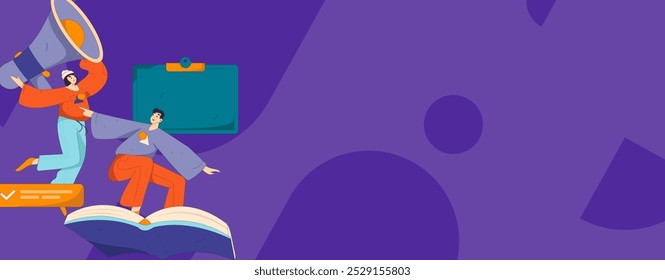 Notification announcement vector creative flat hand drawn illustration
