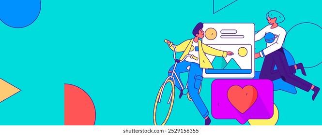 Notification announcement vector creative flat hand drawn illustration
