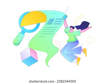 Notification announcement vector creative flat hand drawn illustration

