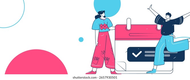 Notification announcement vector creative flat hand drawn illustration
