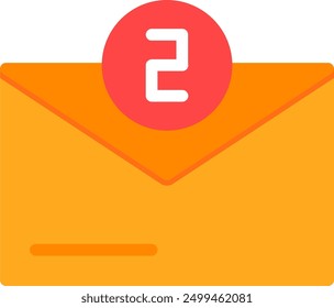 Notification Badge Flat Vector Icon Design