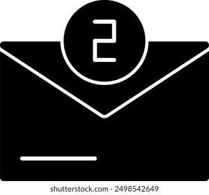 Notification Badge Line Filled Vector Icon Design