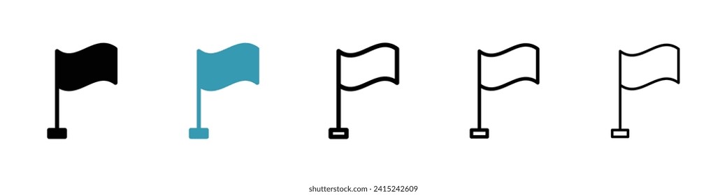 Notification Banner Vector Icon Set. Alert Signal Flag Vector Symbol for UI Design.