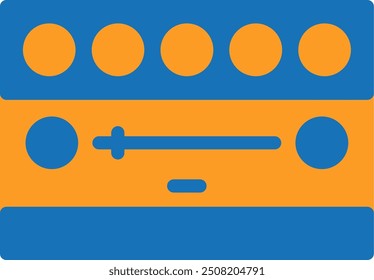 Notification Bar Flat Two Color Vector Icon Design