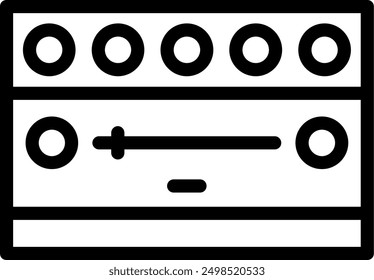 Notification Bar Line Vector Icon Design